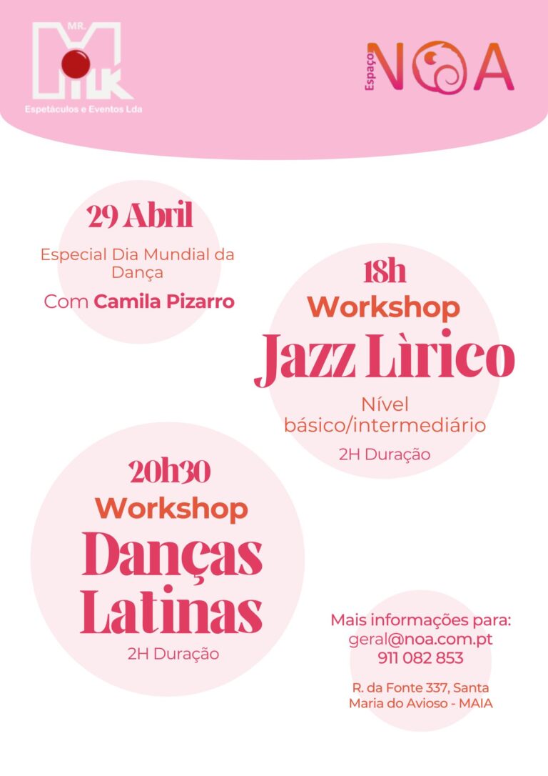 Celebre o Dia Mundial da Dança com 2 workshops